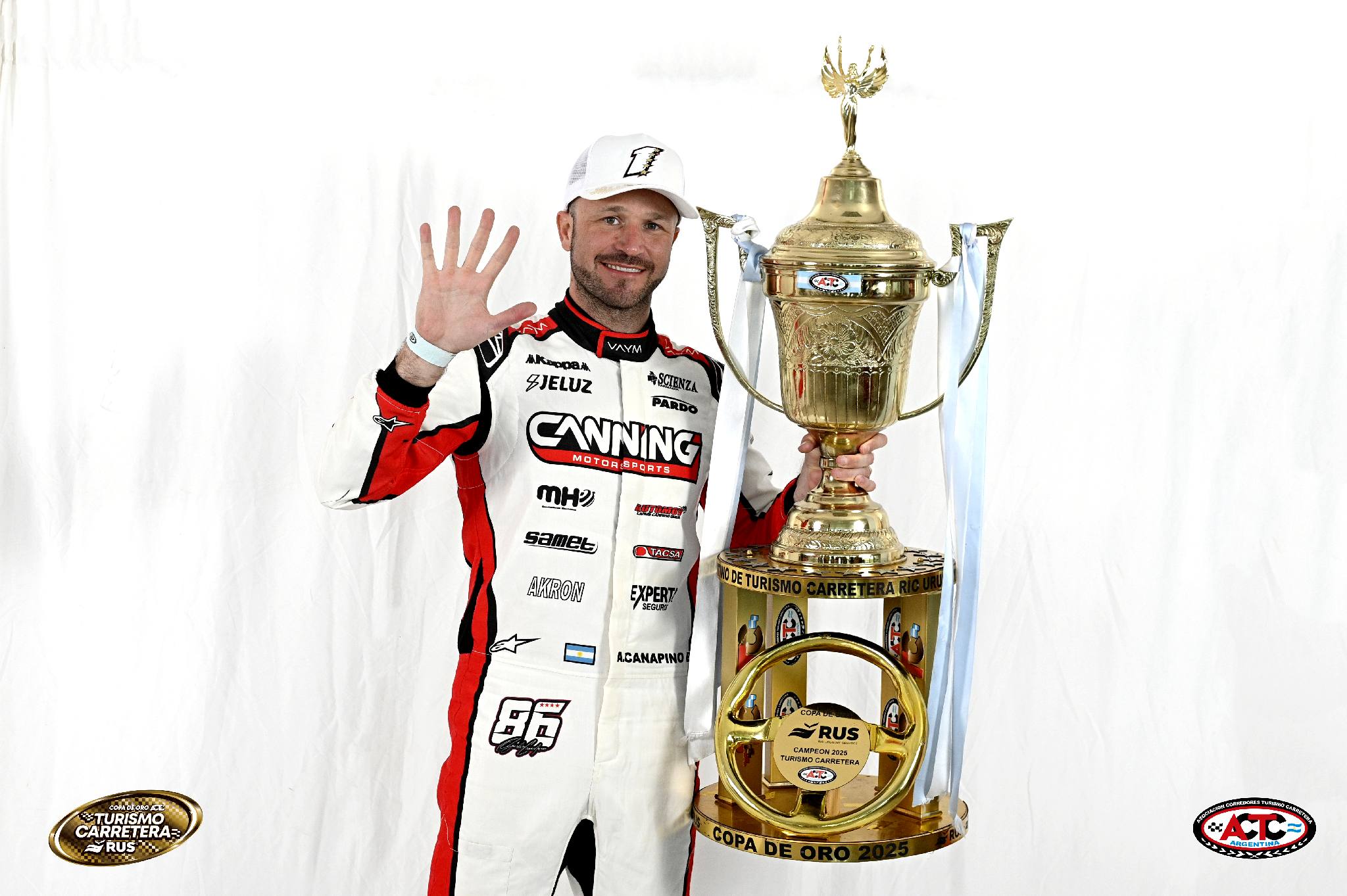 El quinto de Canapino: Los números del campeón